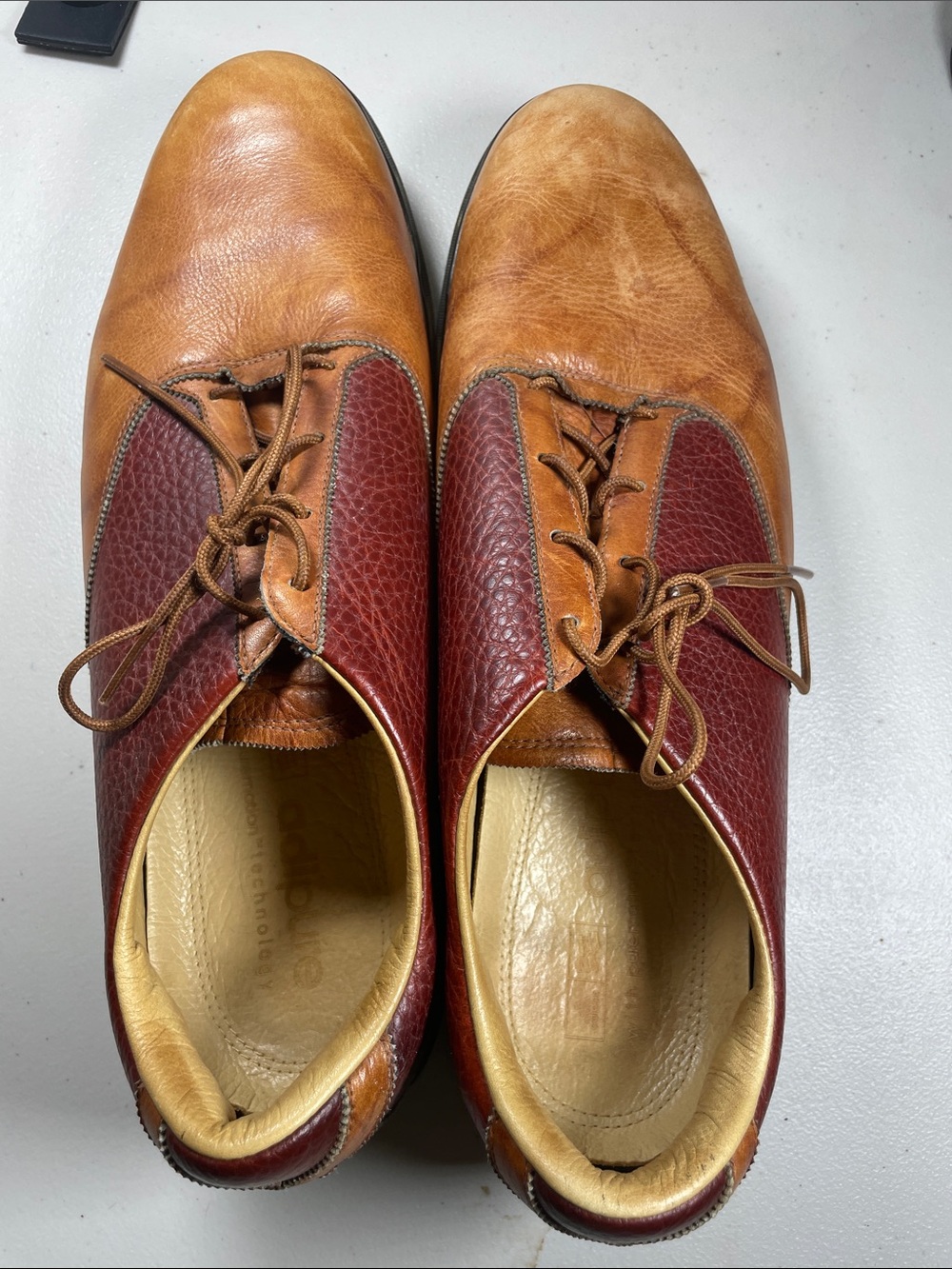 adidas Two-Tone Brown and Burgundy Athletic Shoes